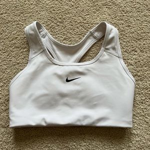 White Nike sports bra